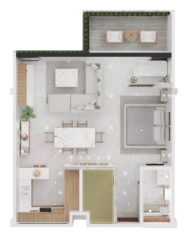 Loft floor plan at Casa Adobe