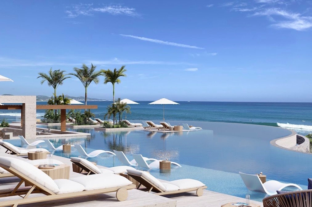 The private beach club at Querencia